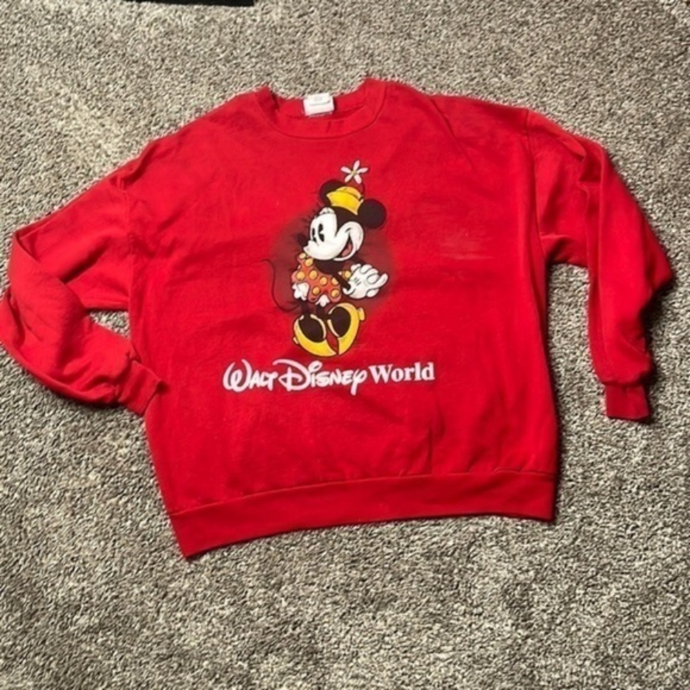Vintage 90s Minnie Mouse Walt Disney World Crewneck Sweatshirt XXL